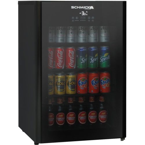Schmick - EX108 - Black Zero Party Fridge lass Door - Right Hinged