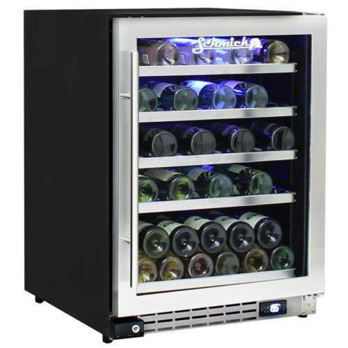 Schmick - JC132W - White Triple Glazed Wine Fridge - Right Hinged (Reversible)