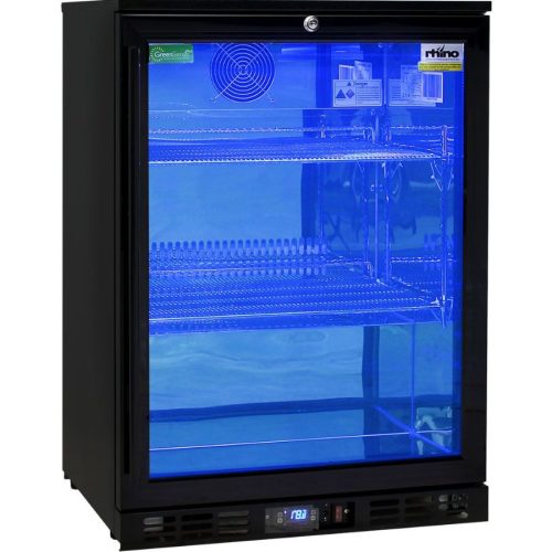 Rhino - SG1R-NC - Black Night Club Multi Colored LEDs Bar Fridge - Right Hinged