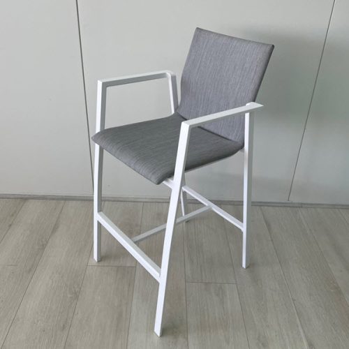 Melton Craft Bronte Padded Bar Stool - White