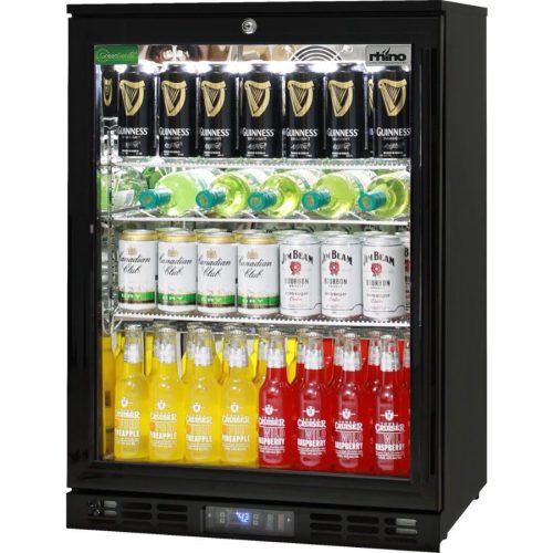 Rhino - SG1L-B - Black Front Vented Bar Fridge - Left Hinged