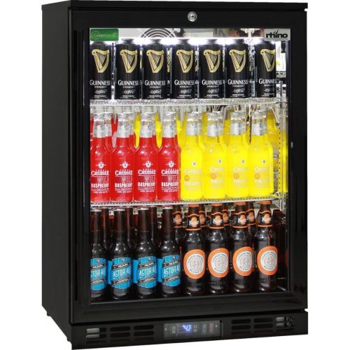 Rhino - SG1R-B - Black Front Vented Bar Fridge - Right Hinged