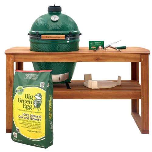 Big Green Egg Large Acacia Table Bundle