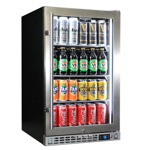 Schmick - SK126L-HD - Stainless Steel Heated Glass Door Bar Fridge - Left Hinged