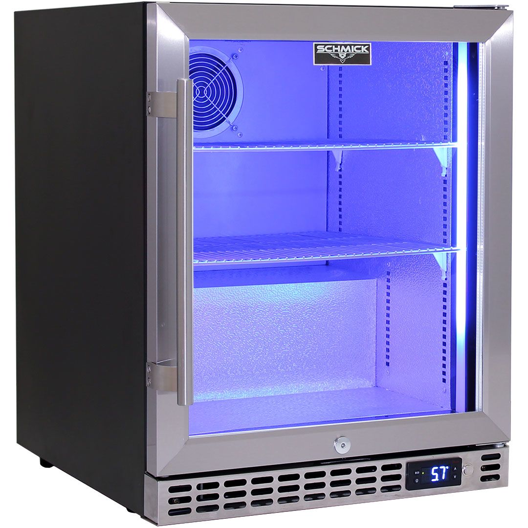 Schmick - SK86R-HD - Stainless Steel Door Heated Glass Bar Fridge - Right Hinged - Image 3