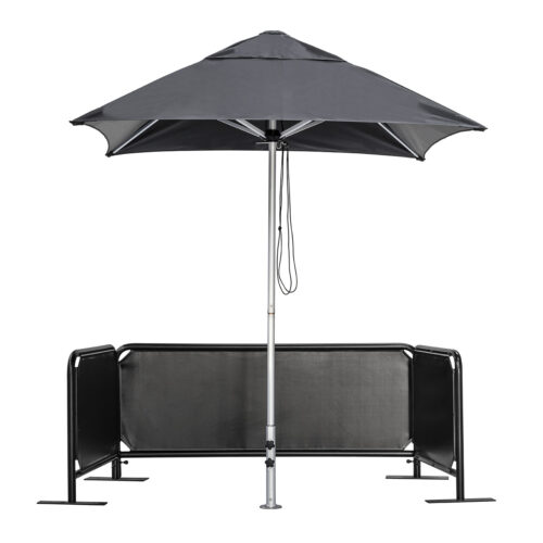 Instant Shade Umbrella Cafe Series - 2m Square - Acrylic - Black