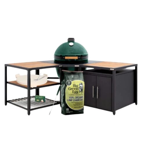 Big Green Egg XL Modular Nest Corner and Expansion Cabinet Package