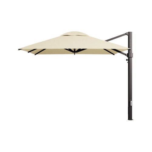 Instant Shade Umbrellas Eclipse v4 3m Square Natural - Black Anodised Frame- inc Matching Cover