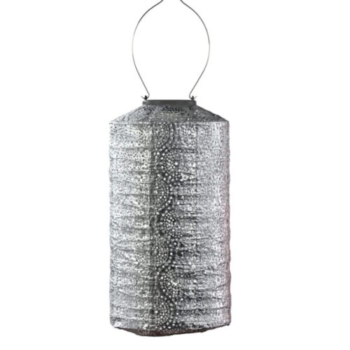 Lumiz Solar Lantern Cylinder 18 - silver
