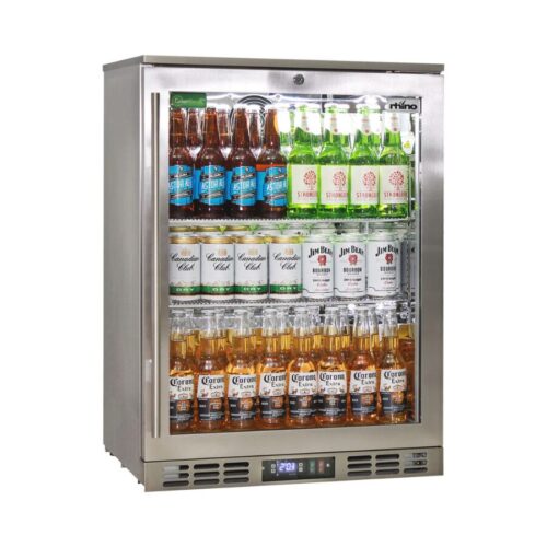 Rhino - SG1R-HDQ - Stainless Steel Quiet Heated Door Bar Fridge - Right Hinged