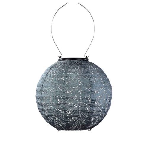 Lumiz Outdoor Solar Lantern Round 20cm - Grey Blue
