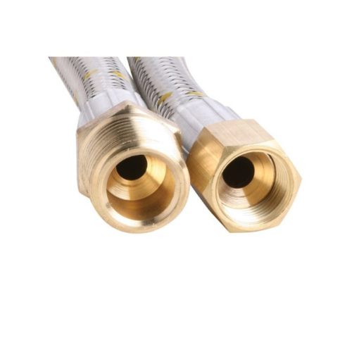 Bromic 10mm SS Hose 3/8SAE FF x 1/2BSP M - 1.2m