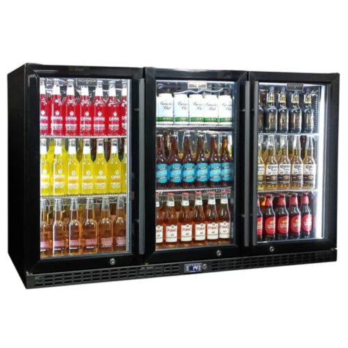 Schmick - SK386B-HD - Black - 3 Heated Door Bar Fridge