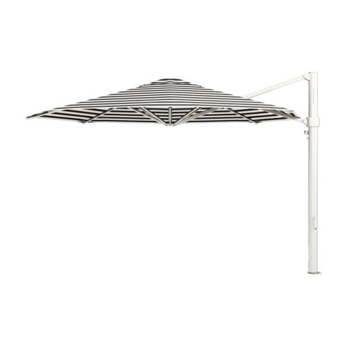 Instant Shade Umbrellas Eclipse V4 4m Octagonal - Silver Anodised Frame - Black & White Stripe inc Cover