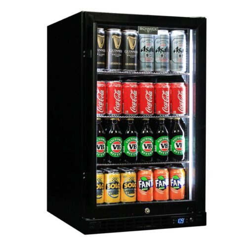 Schmick - SK126R-B-HD - Black Heated Glass Venting Under Bar Fridge - Right Hinge
